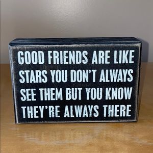 home decor sign about friends